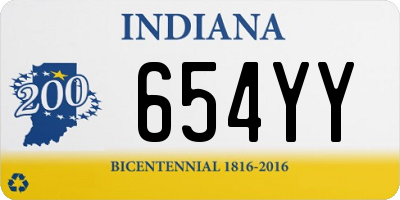 IN license plate 654YY