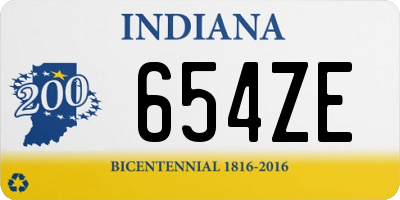 IN license plate 654ZE