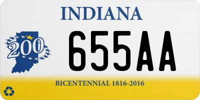 IN license plate 655AA