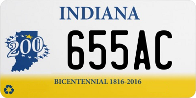 IN license plate 655AC