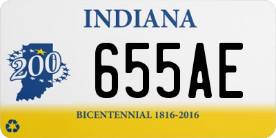 IN license plate 655AE