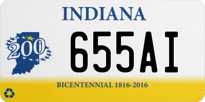 IN license plate 655AI