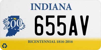 IN license plate 655AV