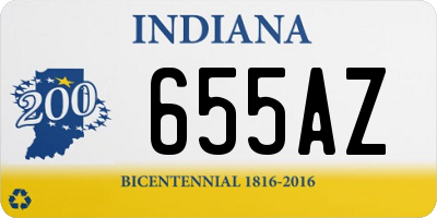 IN license plate 655AZ