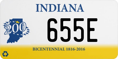 IN license plate 655E