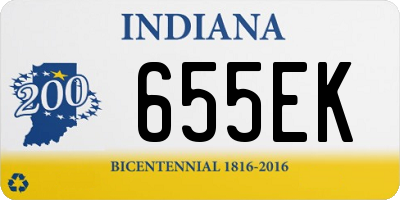 IN license plate 655EK