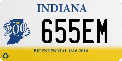 IN license plate 655EM