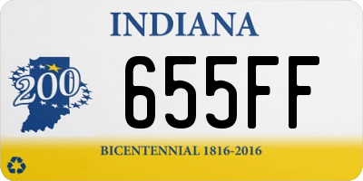 IN license plate 655FF