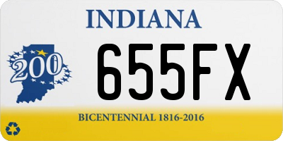 IN license plate 655FX