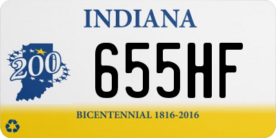 IN license plate 655HF