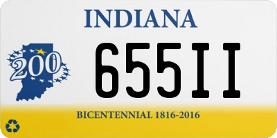 IN license plate 655II