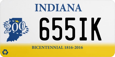 IN license plate 655IK