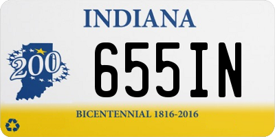 IN license plate 655IN