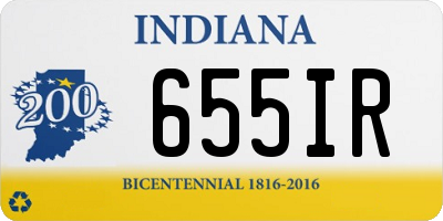 IN license plate 655IR