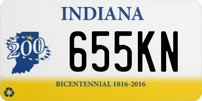 IN license plate 655KN