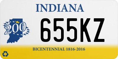 IN license plate 655KZ