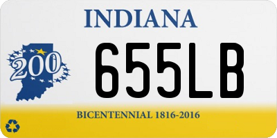 IN license plate 655LB