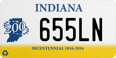 IN license plate 655LN