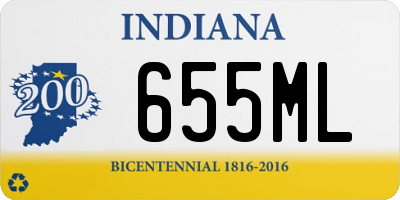 IN license plate 655ML