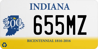 IN license plate 655MZ