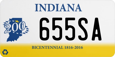IN license plate 655SA