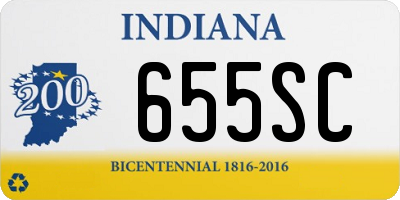 IN license plate 655SC