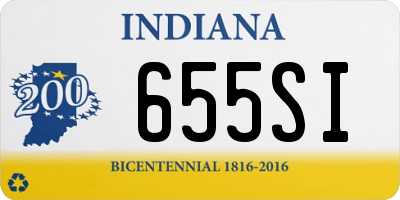 IN license plate 655SI