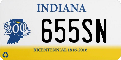 IN license plate 655SN