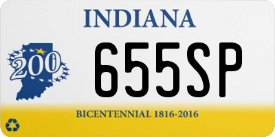 IN license plate 655SP