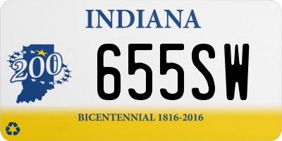 IN license plate 655SW