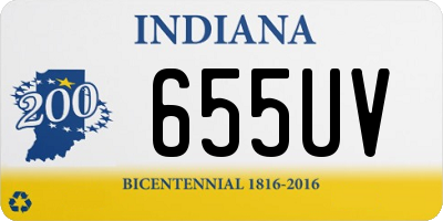 IN license plate 655UV