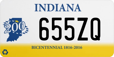 IN license plate 655ZQ