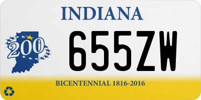 IN license plate 655ZW