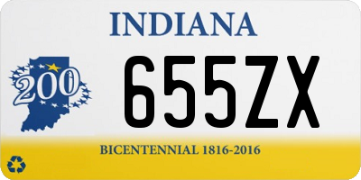 IN license plate 655ZX