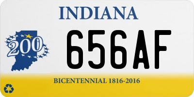 IN license plate 656AF