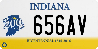 IN license plate 656AV