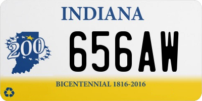 IN license plate 656AW