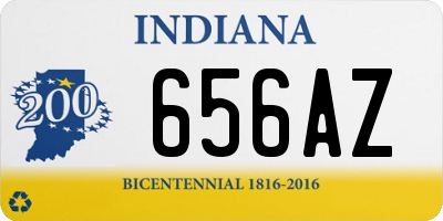 IN license plate 656AZ