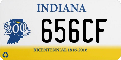 IN license plate 656CF