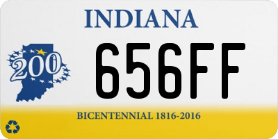 IN license plate 656FF
