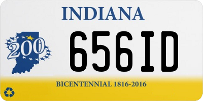 IN license plate 656ID