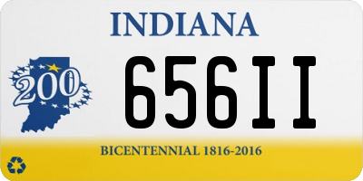 IN license plate 656II