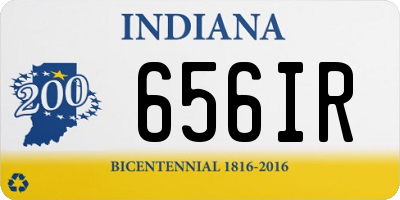 IN license plate 656IR