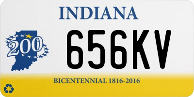 IN license plate 656KV