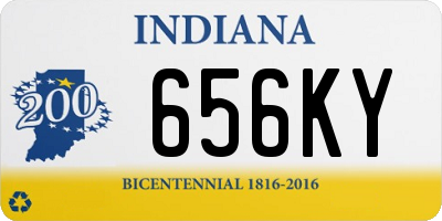 IN license plate 656KY