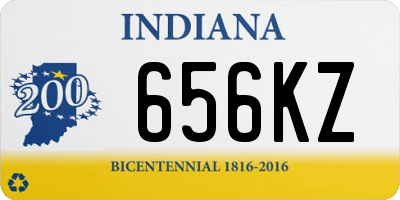 IN license plate 656KZ