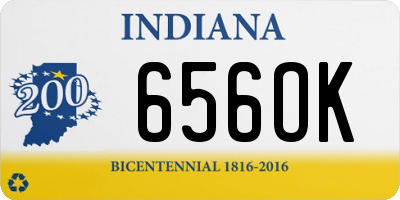 IN license plate 656OK