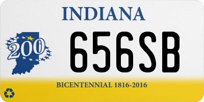 IN license plate 656SB