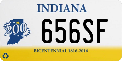 IN license plate 656SF