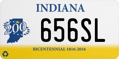 IN license plate 656SL
